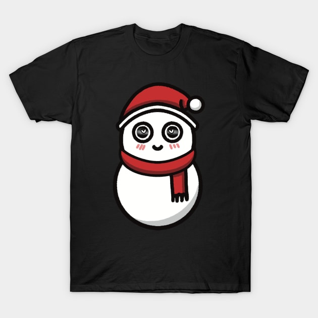 Cute Christmas Snowman T-Shirt by TeeLisa